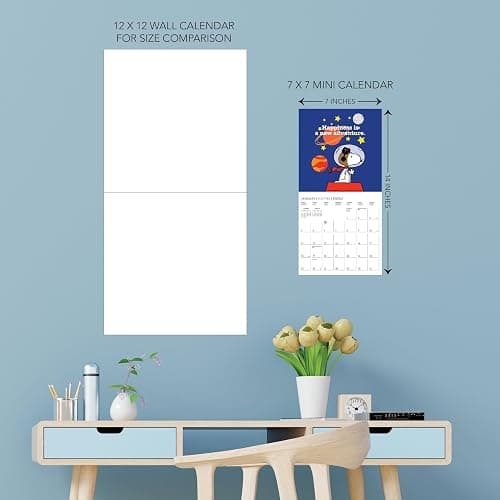 Graphique 2026 Peanuts Mini Wall Calendar | 7” x 7” | Thick Paper | Home & Office Organizer | Large Monthly Grid | 3 Languages & Marked Holidays | 4 Month Preview Page for 2027 thumbnail 5