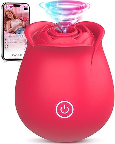 Neworld Vibrator Rose Sex Toys for Women, 2IN1 9 Vibrating & Sucking Modes | Rose Sex Stimulator, Anal Dildo G spot Clitoral Nipple Suckers, Adult Female Couples Sex Toys Games, Rechargeable APP Control - Image 1