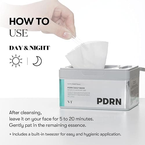 VT COSMETICS PDRN Daily Mask 30 Sheets, Vegan PDRN for Skin Restoration & Radiance, Hydrating & Moisturizing, Anti-Aging, Plumping Effect, Korean Face Mask (350g) thumbnail 5