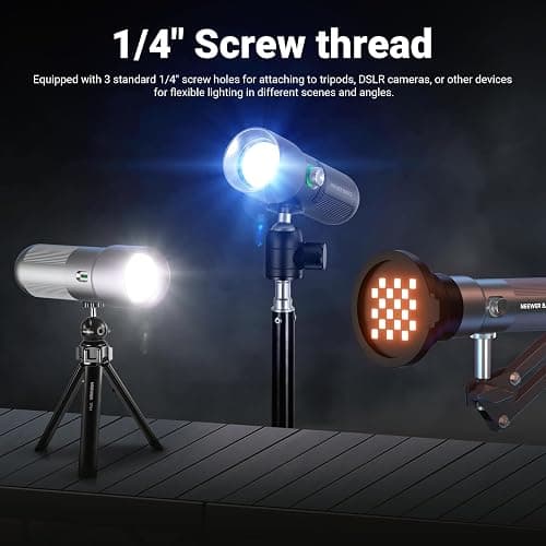 NEEWER Basics RGB Photography Flashlight,4 Colors/20 GOBO Filters/CRI95+/7500mAh,10W 6300K Portable LED Video Spotlight Patterned Ambient Aluminum Sunset Light for Recording Studio Lighting, USB, FL10 thumbnail 6
