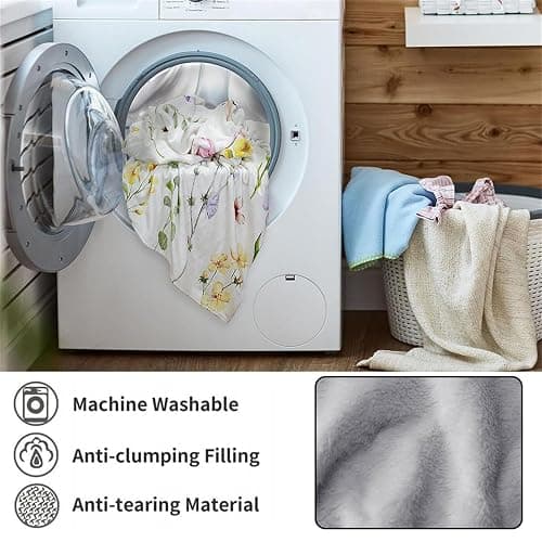 DOTBUY-SHOP Flannel Blanket Soft Throw Blanket, Warm Blankets and Throws, Thickening Throw fit all Season, Versatile Flannel Blankets For Sofas, Bed, Travel (45x65cm,Off-white) thumbnail 6