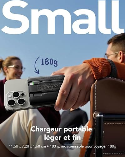 VEGER Batterie Externe 10000mah avec Câble Intégré, Power Bank Portable | 22.5W Charge Rapide, Fin Compact Chargeur USB C avec écran LED, 4 Sorties et 3 Entrées, Compatible avec iPhone Huawei Xiaomi thumbnail 4