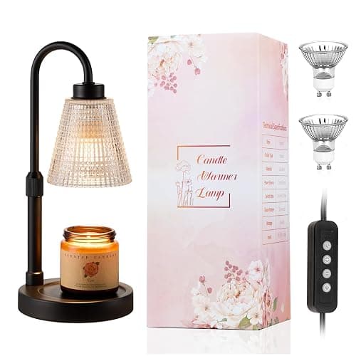 Innqoo Candle Warmer Lamp with Timer, Dimmable Candle Warmer for Jar Candles, Height Adjustable Wax Melts Warmer, Birthday Gifts for Women Mom, House Warming Gifts New Home Decor thumbnail 8