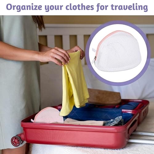 Giantree 3 Pcs Bra Washing Bags, Mesh Wash Bag for Bras with Zipper, Large Bra Washing Bags for Laundry, Bra Laundry Bags for Washing Machine Women Lingerie Bags Wash for Washing Delicates thumbnail 6