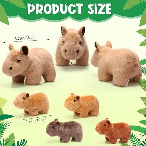 Hollowfly 5 Pcs Capybara Stuffed Animals Capybara Plush Set Gift for Kids Mommy with 4 Cute Babies Inside Soft Stuffed Plushies for Boys Girls Birthday Party Favors(Light Color) thumbnail 2