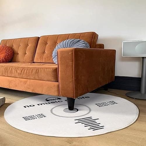 Fydun Bath Rugs for, Imitation Retro CD Disk Disc Absorbent Floor Bathroom Retro Mats Entrance Door Bathroom Non Slip Water Absorbent Mat Type 2 100x100cm (Type 2 100x100cm) thumbnail 2