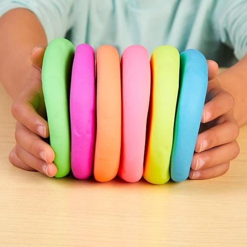Colorations Wheat & Gluten Free Neon Dough - 6 Colors (2 oz Each) | Non-Toxic, Play Dough, Bulk Set, Sensory Kit, Party Favors, Classroom Pack thumbnail 2