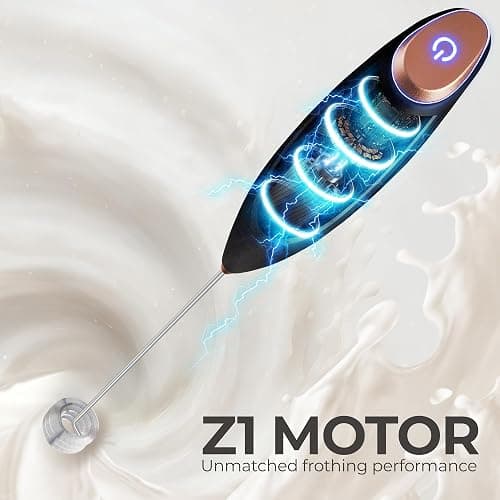 Zulay Kitchen Patented Tornado Triple Whisk Milk Frother with 4 Duracell Batteries – Handheld Foam Maker for Coffee, Lattes, Matcha & Hot Chocolate – Rich, Creamy Froth in Seconds thumbnail 8