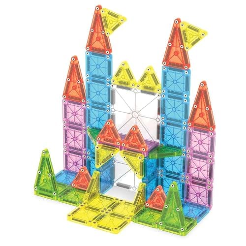 Magna-Tiles microMAGS Travel Set Deluxe 55-Piece Magnetic Construction Set, The Original Magnetic Building Brand thumbnail 6