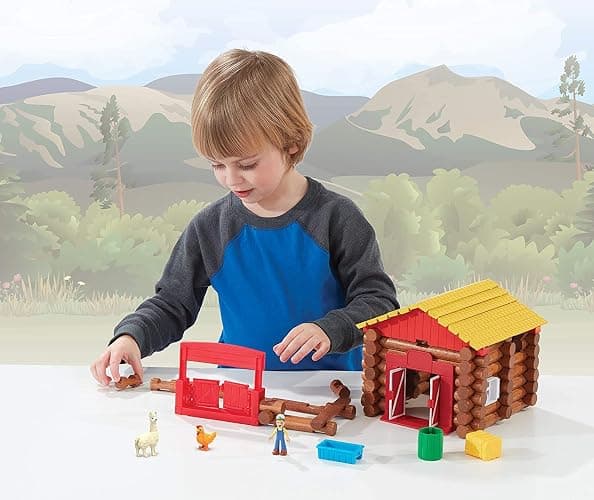 Lincoln Logs – Fun On The Farm - 102 Parts - Real Wood Logs - Ages 3+ thumbnail 2
