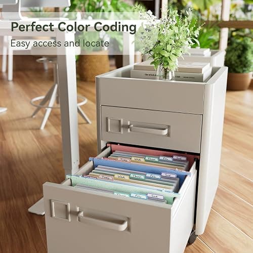 Wheat Straw Expanding Hanging File Folders, File Organizer, 1.2" Accordion Pockets, Large Capacity, Letter Size for Filing Cabinet, 100% BPA Free, Return to Nature, Healthy Living-Mint Green thumbnail 2