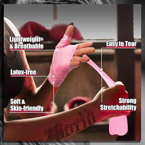 Upgraded 6 Pack Pre Wrap Athletic, Multi Color Prewrap Athletic Tape for Hair Soccer, Soccer Sports Pre Wrap Tape, Pre-Wrap Foam Underwrap Tape - Pink, Black, Blue, Purple, Green, Yellow thumbnail 3