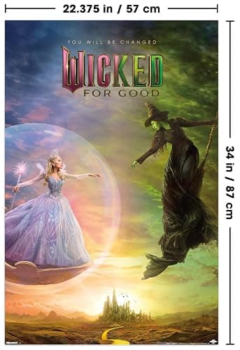 Trends International Wicked: For Good (2025) - Bubble One Sheet Wall Poster, 34L x 22.4W, Unframed Version thumbnail 3
