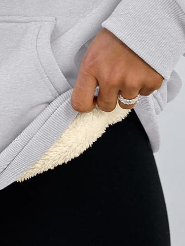 Trendy Queen Women's Winter Fleece Sherpa Lined Hoodie Casual Warm Pullover Hooded Sweatshirt thumbnail 6