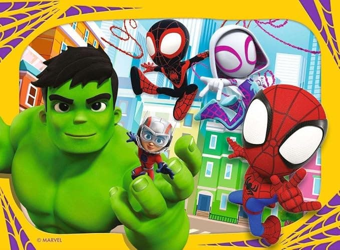 Ravensburger - Spidey and His Amazing Friends Marvel Puzzle Set, 4 Puzzles (12, 16, 20, 24 Pieces), Children's Puzzle for 3+ Years, 70x50cm thumbnail 2