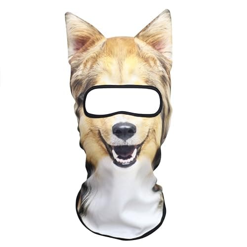 WTACTFUL 3D Stand Ears Animal Balaclava Face Mask for Music Festivals, Raves, Ski, Halloween, Party Outdoor Activities - Image 1
