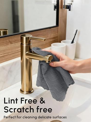 SOOWASH Microfiber Cleaning Cloths Roll, 75 Pack Tear Away Microfiber Towels Roll, 12" x 12" Lint Free Rags, Reusable Cleaning Cloths,Washable,Scratch Free,Ultra Absorbent Dish Rags(Dark Grey Ripple) thumbnail 4