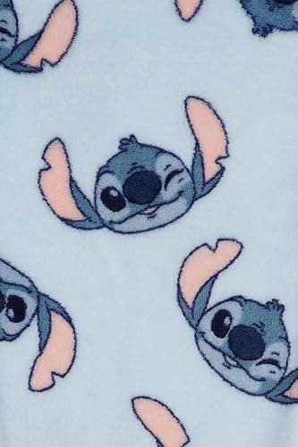 Disney Girls Lilo and Stitch Blue Fleece Sleepsuit Stitch Kids Childrens Onesie - 8-9 Years thumbnail 3