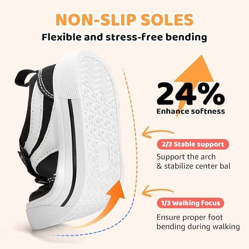 STQ KIDS Toddler Classic Retro Wide Toe Box Sneakers Boys Girls Walking Tennis Shoes Comfort First Walking Shoe Activities thumbnail 5