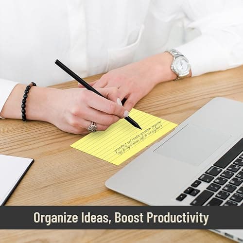 300 Count Colored Index Cards 3 x 5 Inch Ruled Index Cards, Flash Cards College Ruled for School, College, Office and Home Organization, Durable Study To Do List Note Cards with Ruled Lines thumbnail 3