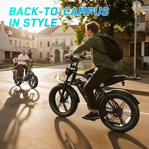 TST Electric Bike for Adults, 1500W Peak Motor 28 MPH 60/100 Miles Fat Tire Ebike with 48V 15Ah/25Ah Removable Battery 20" Electric Dirt Bike Hydraulic Suspension and 7-Speed thumbnail 8