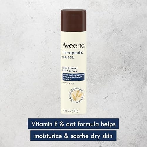 Aveeno Therapeutic Shave Gel with Oat and Vitamin E to Help Prevent Razor Bumps, Soothes Dry Skin and Provides a Close, Smooth Shave with Less Irritation, Fragrance-Free, 7 oz thumbnail 4