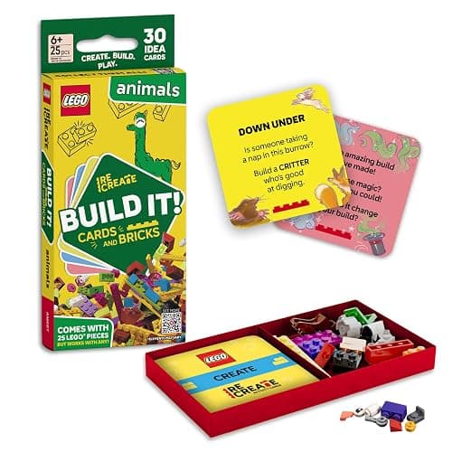 LEGO Recreate Activity Cards – Animals | Creative Building Game with 30+ Activity Cards & 25 LEGO Elements | Ages 6+ thumbnail 2