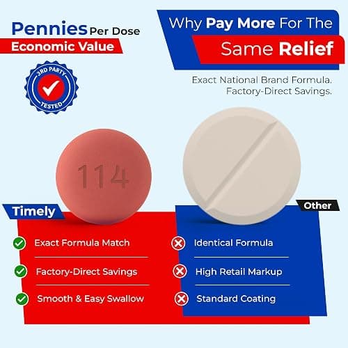 TIME-Cap Labs 500 Tablets Ibuprofen 200mg Coated - Pain Reliever & Fever Reducer (NSAID) for Adults, Helps with Headache, Back Pain, Muscle Aches, Toothaches, Menstrual Cramps & Minor Arthritis Pain thumbnail 2