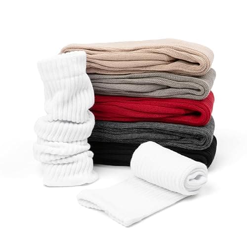 Winterlace 3 Pairs Slouch Socks for Women, Soft Extra Long Scrunch Knee High Sock, Bulk Pack thumbnail 8