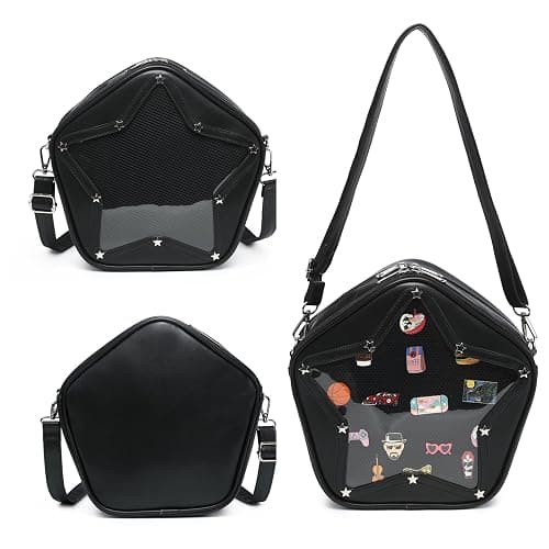 CHERRY SAUCE Kawaii Star PU Leather Ita Bag Y2k Shoulder Crossbody Bag Aesthetic Cute Pin Display thumbnail 3