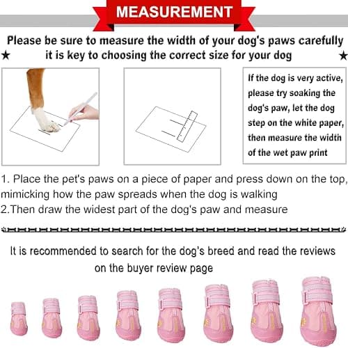 QUMY Dog Shoes for Large Dogs, Medium Dog Boots & Paw Protectors for Winter Snowy Day, Summer Hot Pavement, Water-Resistant in Rainy Weather, Outdoor Walking, Indoor Hardfloors Skid-Resistant Sole thumbnail 2