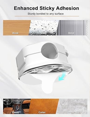 Cord Holder - Magnetic Cable Clips - Under Desk Cable Management - Adhesive Wire Holder Keeper Organizer for Desk, Nightstand, Phone Charger, Computer, Home, Office, Car (6pcs) thumbnail 5