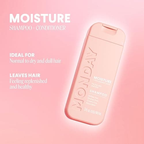 MONDAY Haircare MOISTURE Shampoo + Conditioner with Hyaluronic Acid & Shea Butter for Dry & Dull Hair 90 mL (Dual Set) thumbnail 3