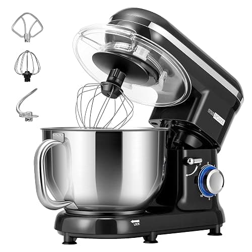 VIVOHOME Stand Mixer, 660W 10 Speed 6 Quart Tilt-Head Kitchen Electric Food Mixer with Beater, Dough Hook, Wire Whip and Egg Separator, Black - Image 1