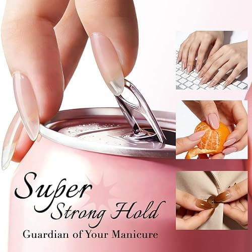GLAMERMAID Super Strong Nail Glue for Press On Nails, Fast Drying Brush On Glue for Nail Tips & Acrylic Fake Nails, Long-Lasting, Maximum Strength, Mess-Free 15ml thumbnail 3
