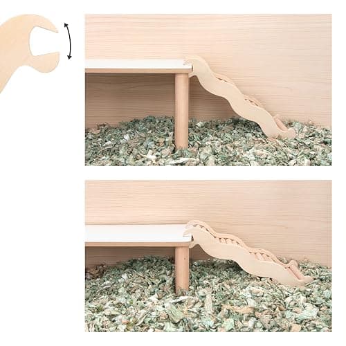 Niteangel Hamster Climbing Toy Wooden Ladder Bridge for Hamsters Gerbils Mice and Small Animals (Medium - 8.26'' L) thumbnail 6