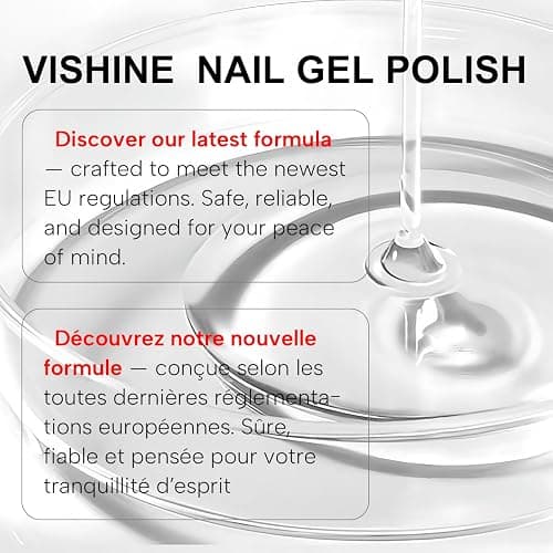 Vishine Glitter Nude Pink Gel Polish Iridescent Shimmer Jelly Neutral Color Skin Tone Clear Pink 8ml Sparkle Pink Natural Soak off UV LED Cured for Home Salon DIY Nail Art E030 thumbnail 7