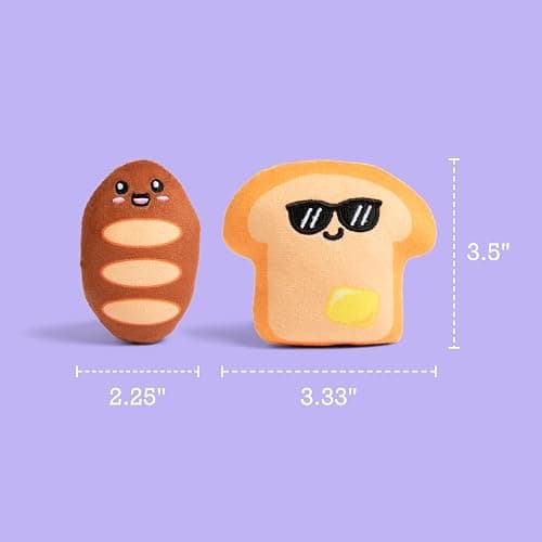 Emotional Support Bread, Cute Stuffed Animals by Relatable | Squishy Toys and Plushies, Great Gift Ideas for Loved Ones of All Ages, Includes 5 Plushies with Carrying Basket thumbnail 7