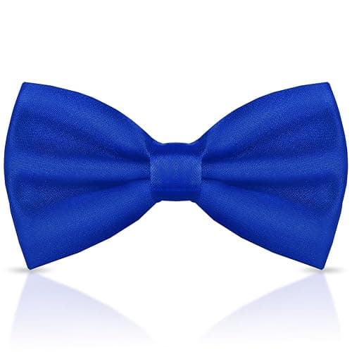 WOXVM Men's Bow Ties Solid Color Pre-Tied Bow Tie Satin Formal Tuxedo Bowtie Adjustable Neck Bowtie for Men Wedding Party - Image 1