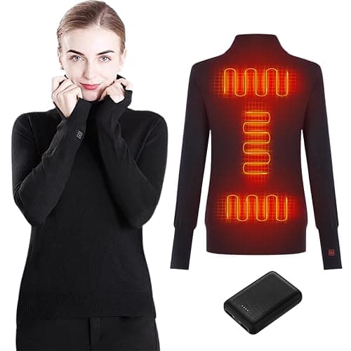 Heated Thermal Top for Women Electric Sweater Shirt Base Layer with Battery - Image 1