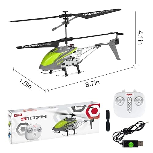 Cheerwing Remote Control Helicopter,SYMA S107H Mini RC Helicopter with Gyro,Altitude Hold, One Key Take Off/Landing for Adults Kids(Green) thumbnail 2