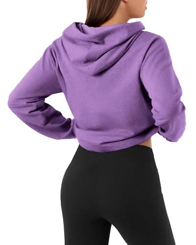 GIVON Women's Comfortable Casual Long Sleeve Crop-Top Pullover Sweatshirt Hoodie thumbnail 4
