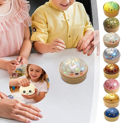Dumpling Squishies Toy, Giant Glitter Dumpling, Colorful Dumplings Stress Balls Fidget Sensory Toy,Squeeze Dough Ball Stress Relief Hand Toys With Steamer (Color H) thumbnail 5