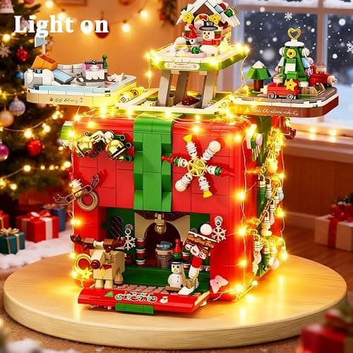 HoverBots Christmas Building Blocks Sets, 1873PCS Christmas Building Toy Set, Christmas Building Bricks with Snowman, Stocking, Snowflake, Xmas Gifts for Kids Adults Teens thumbnail 2