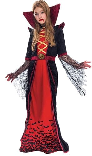 Spooktacular Creations Royal Vampire Costume for Girls, Deluxe Set Halloween Gothic Victorian Vampiress Queen Costume - Image 1