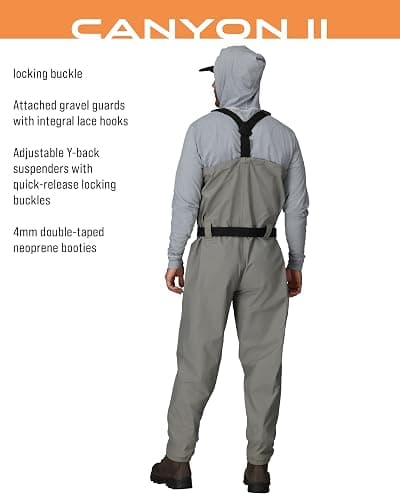 FROGG TOGGS Canyon II Breathable Waterproof Stockingfoot Fishing Chest Wader for Fishing thumbnail 3