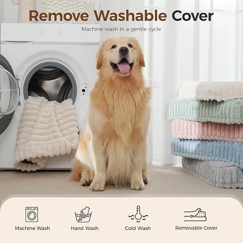 Orthopedic Dog Bed for Medium Dog, Waterproof Pet Bed,Non-Slip Bottom and Egg-Crate Foam with Removable Washable Cover Crate Bed,Pink,30"x20"x3" thumbnail 5