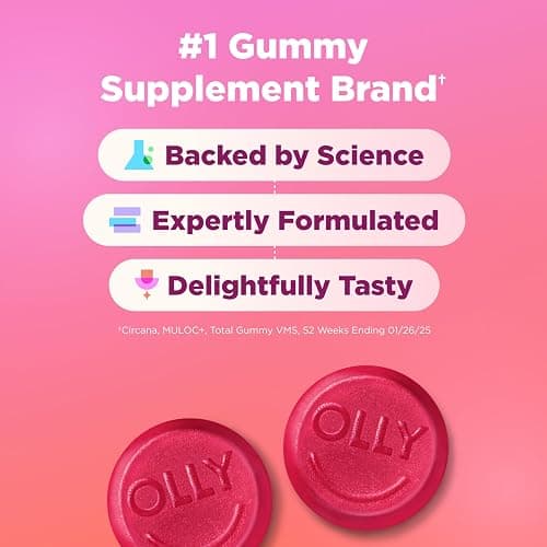 Olly, Gummy Undeniable Beauty Grapefruit Glam, 60 Count thumbnail 6