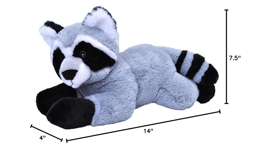 Wild Republic EcoKins Raccoon Stuffed Animal 12 inch, Eco Friendly Gifts for Kids, Plush Toy, Handcrafted Using 16 Recycled Plastic Water Bottles thumbnail 2