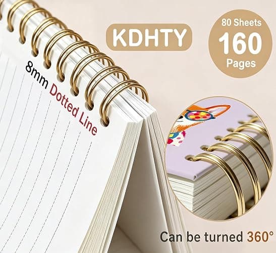 KDHTY Purple Dog Notebook for Girls, Cute Puppy Journal for School Supplies | Purple Stationery For Girls, Cute Dog Journal, Puppy Diary For School, Dog Lover Gift For Women,Dog Owners, 5.5 x 8.3 Inch thumbnail 7